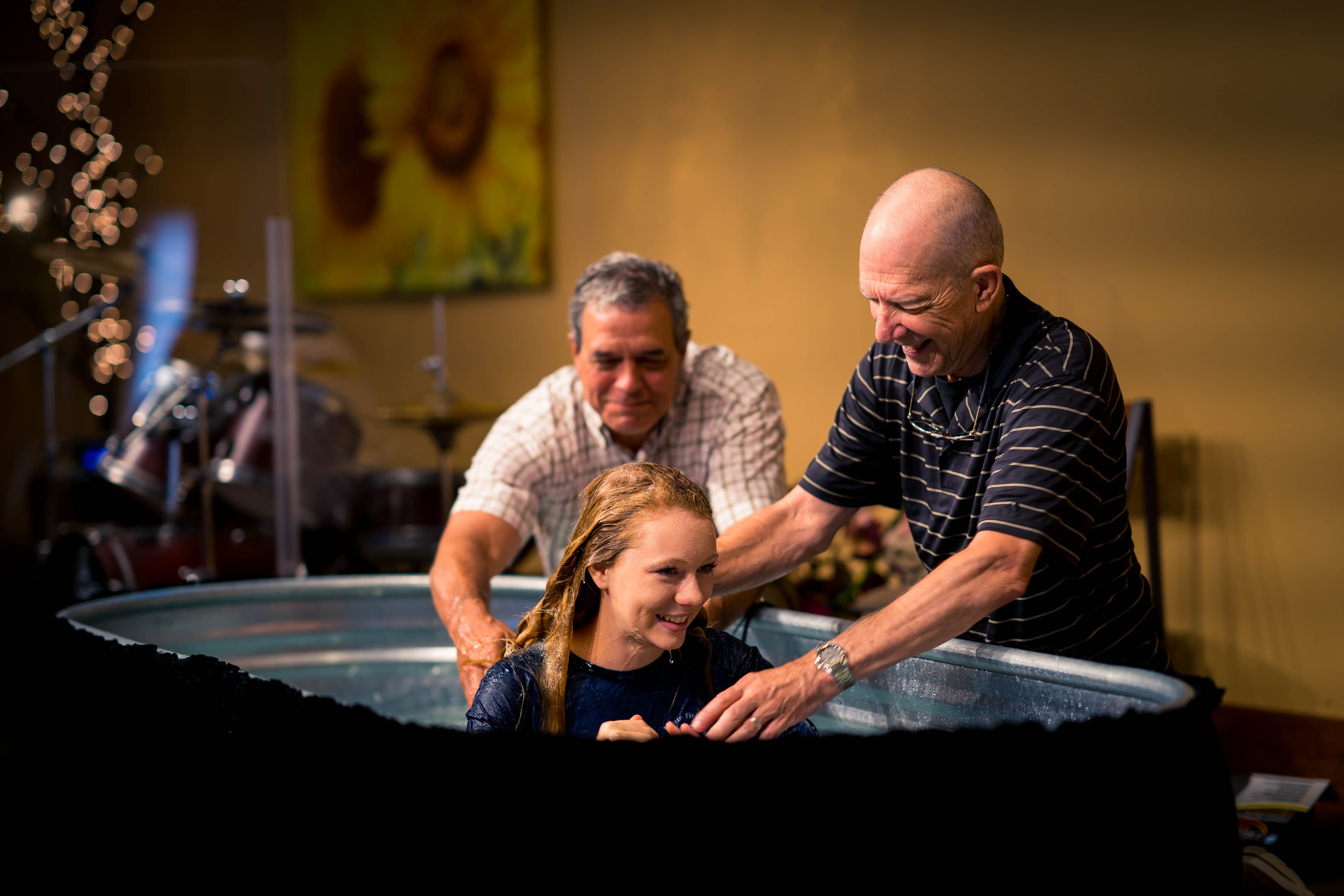 girl baptized in a church